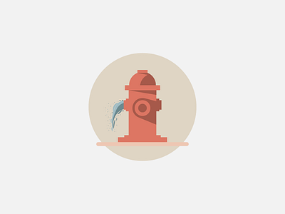 Fiya 5 colours daily artwork challenge experiment fire hydrant illustrator material design minimal simple wallpaper design