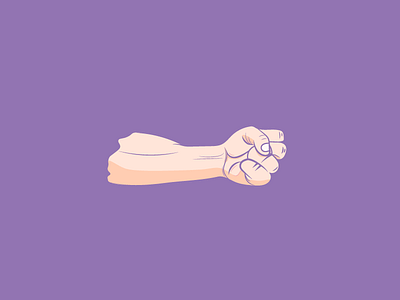 Fist of fury 5 colours daily artwork challenge experiment hand illustrator material design minimal simple wallpaper design