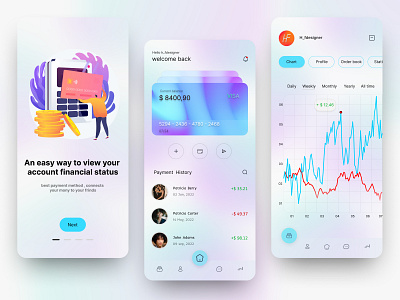 financial App 3d animation app branding design financial app graphic design illustration logo motion graphics ui uidesign uiux ux uxd uxdesign wallet web webdesign webdesigner