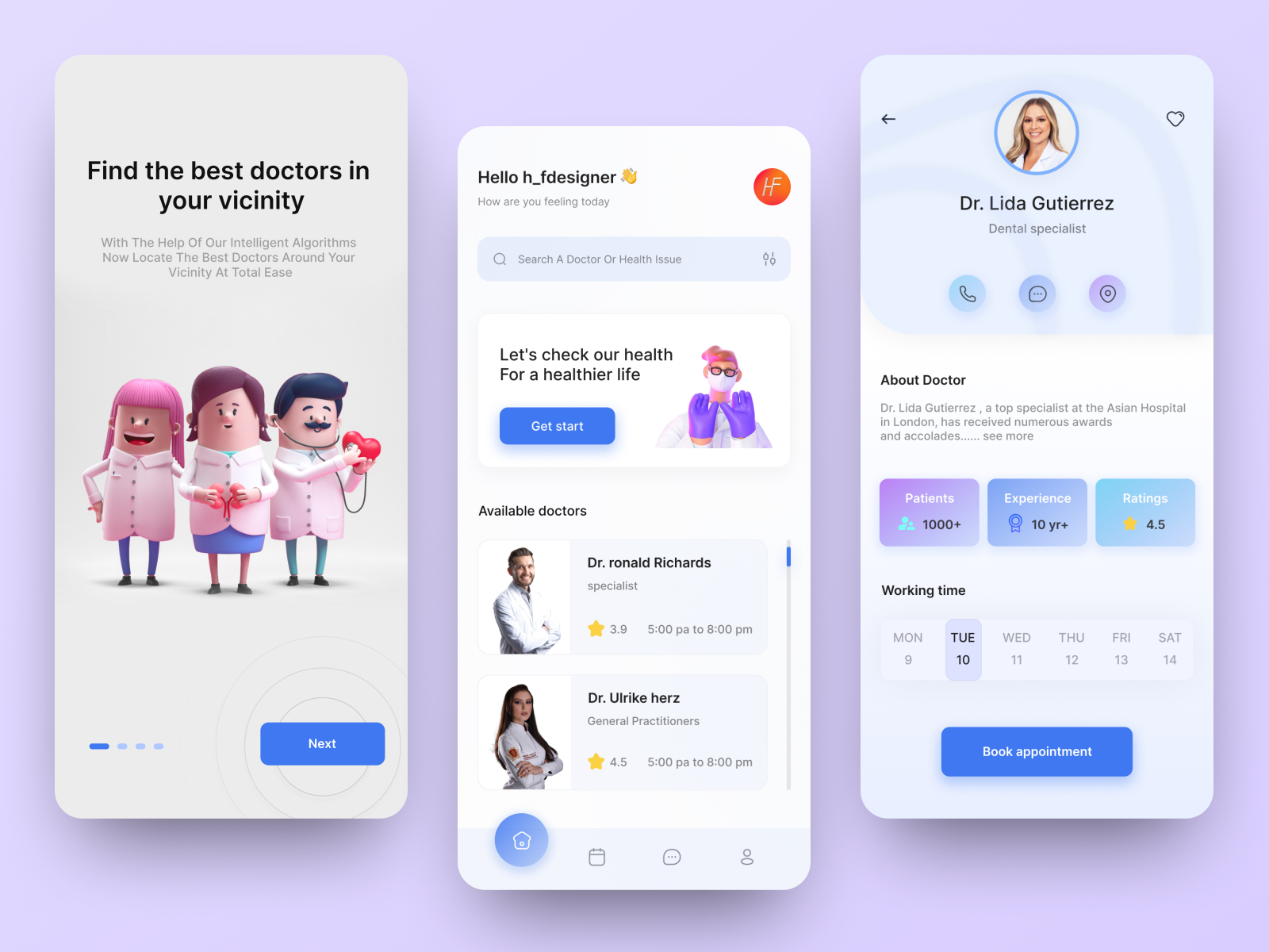 Medical app - Mobile app by Hosein Fazli on Dribbble