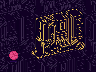 Hello Dribbble affinity designer design font font design graphic design hello dribbble icon line art logo typography