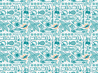 Miami Pattern dolphins illustration miami pattern phinsup