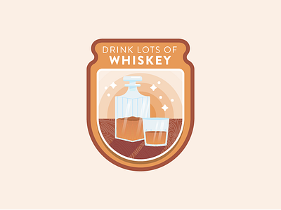 #ManBadgeMay No.1 badge illustration vector whiskey