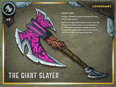 D&D Armory | Giant Slayer axe dnd dndarmory game art illustraion procreate