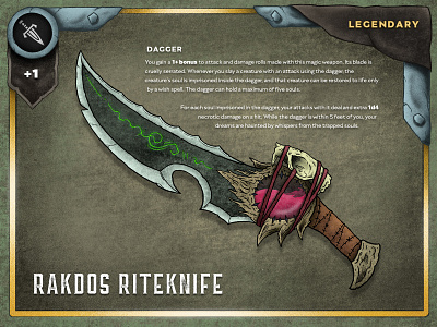 D&D Armory | Rakdos Riteknife dagger dnd dndarmory game art illustration procreate
