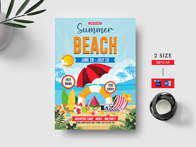 Summer Party Flyer Template by Ultimate Template on Dribbble