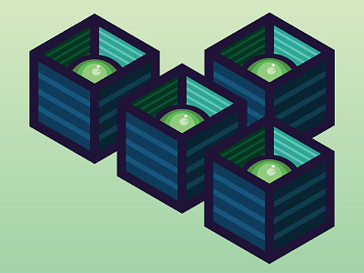 Hexcubes boxes cubes illustration illustrator vector