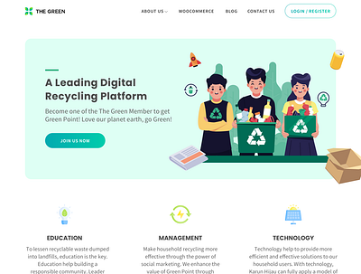 Recycle Company design greens illustration recycle reduce reuse ui vector