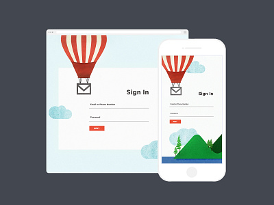 Mail Sign-In illustration login mail mail login sign in sign in page simple ui uidesign user interface