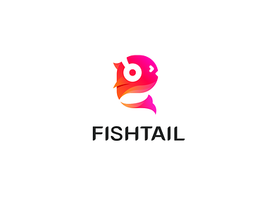 social music fishtail logo branding illustration logo typography ui