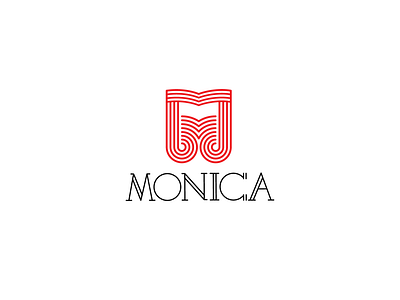 Monica Logo illustration logo typography vi