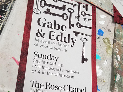 GABE BURROLA & EDDY LUNA WEDDING STATIONERY