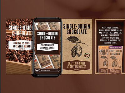 BEAN-TO-BAR CHOCOLATE INSTAGRAM STORY​ advertising branding design graphic design social social media