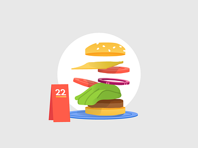 Burger Time adobe illustrator burger fast food illustration
