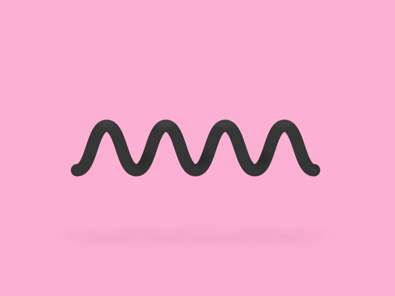 Pink Squiggle animation design illustration motion graphics vector