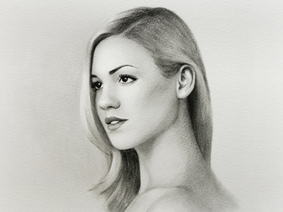 Yvonne Strahovski Drawing drawing grey painting portrait