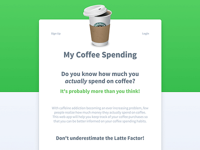 Coffee Spending Home coffee website