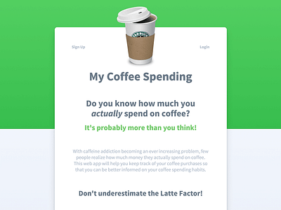 Coffee Spending Home
