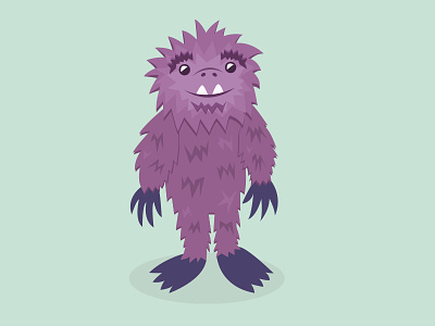 Fuzzy Cuddle Monster adorable creature cuddle cute doodle a day furry fuzzy hairy illustration monster vector