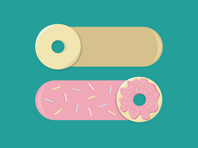 Do or Donut cute daily ui design donut food illustration on off sweet switch ui vector