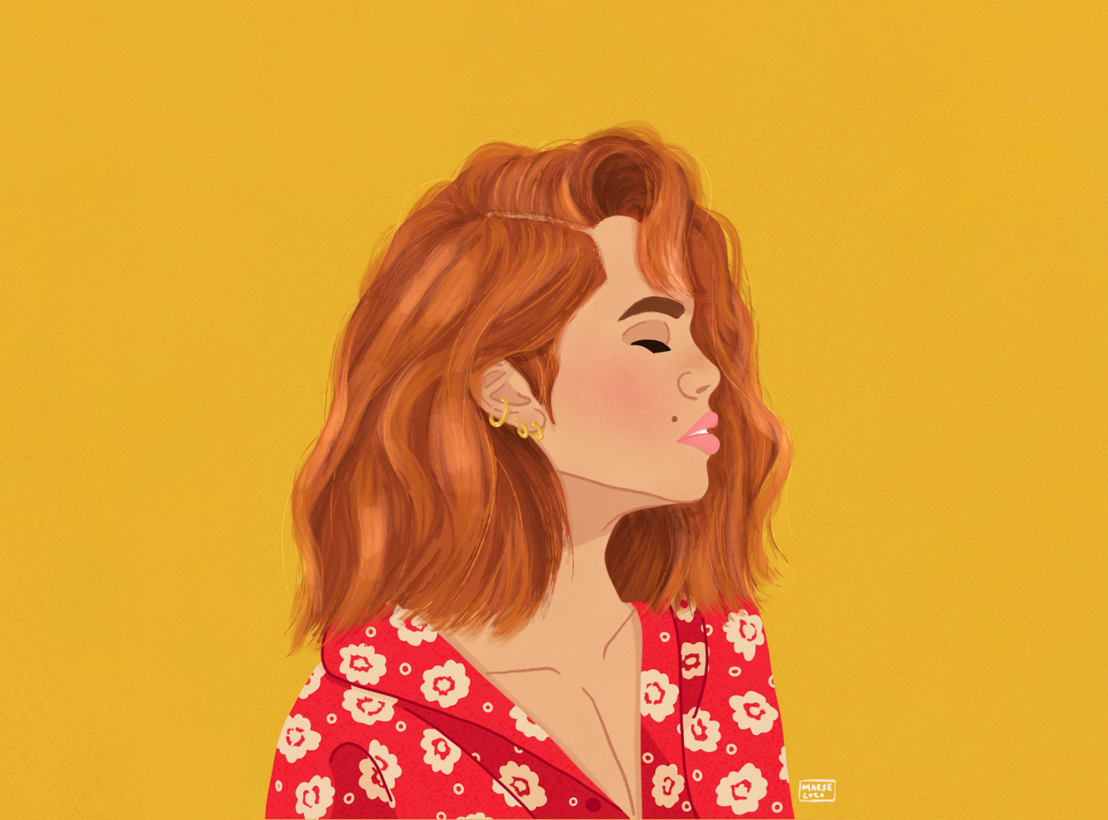 Girl in the Red Dress by Christa Maese on Dribbble