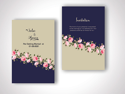 Invitation card double sided graphic design invitation card