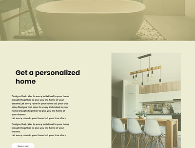 Home Interior designer homepage. design ui ux