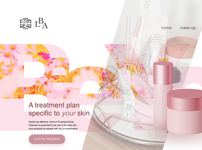 Landing page for beauty product/branding