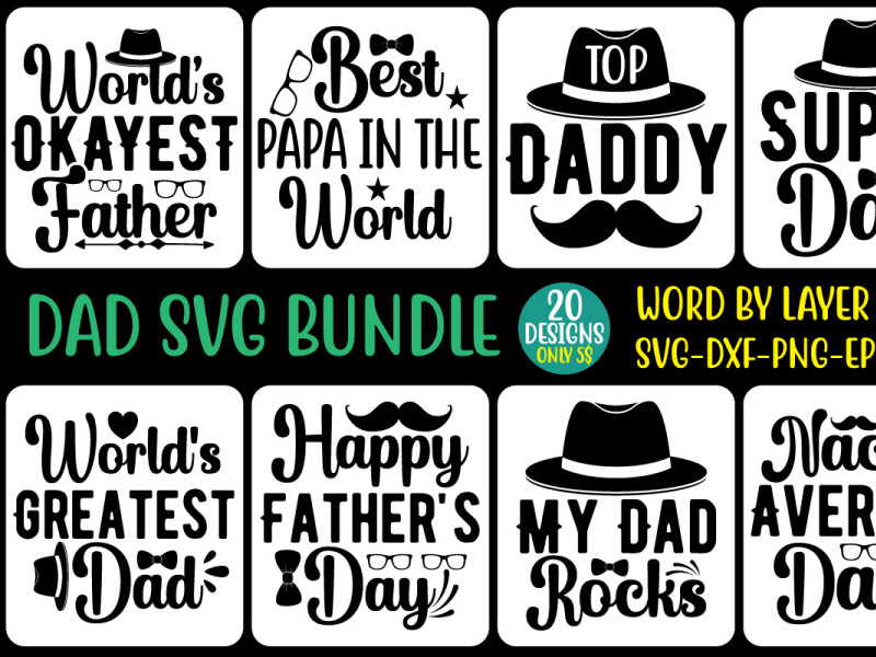 DAD SVG BUNDLE by Gateway design on Dribbble