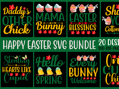 Happy easter svg bundle