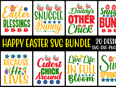 happy easter svg bundle