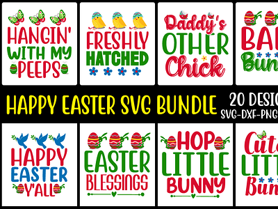 Happy Easter SVG BUNDLE 3d animation branding graphic design logo motion graphics ui