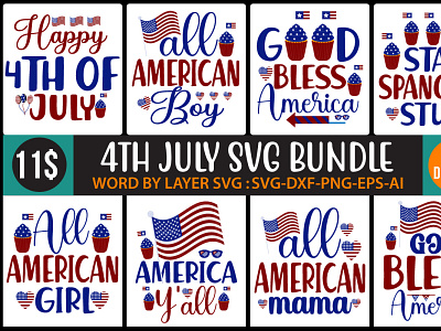 4TH JULY SVG BUNDLE 3d animation branding graphic design logo motion graphics ui