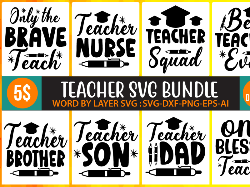 Teacher svg bundle by Gateway design on Dribbble