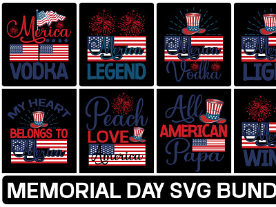 MEMORIAL DAY SVG BUNDLE 3d animation branding graphic design logo motion graphics ui