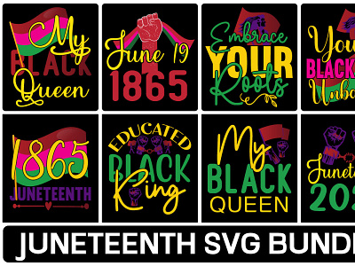 JUNETEENTH SVG BUNDLE 3d animation graphic design logo motion graphics ui