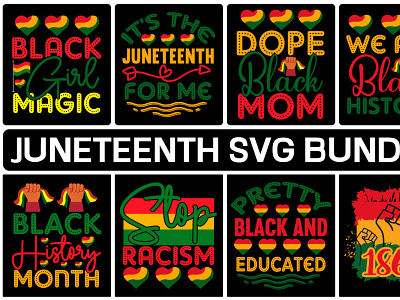 JUNETEENTH SVG BUNDLE 3d animation graphic design juneteenth svg bundle logo motion graphics ui