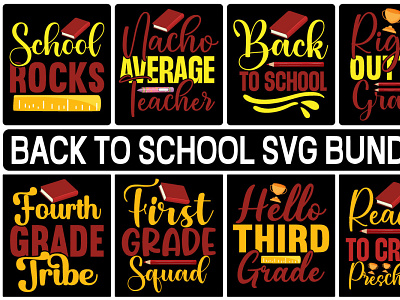 BACK TO SCHOOL SVG BUNDLE monogram svg school bus svg