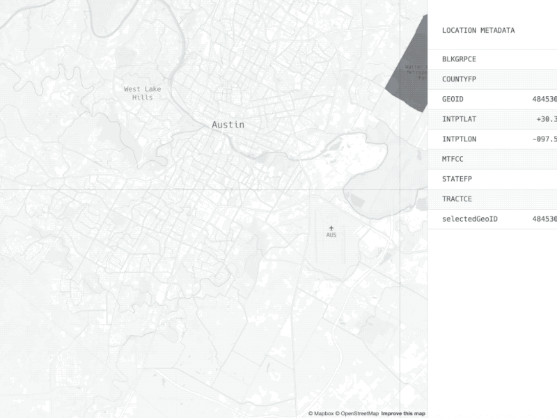Mark44 Animated census data visualization mapbox maps