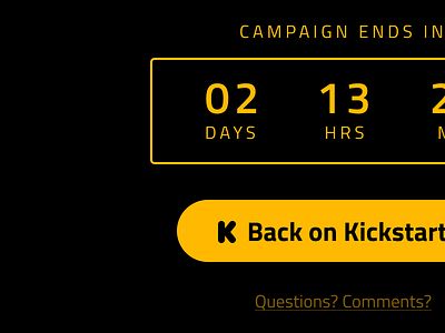 Kickstarter countdown campaign countdown dark kickstarter