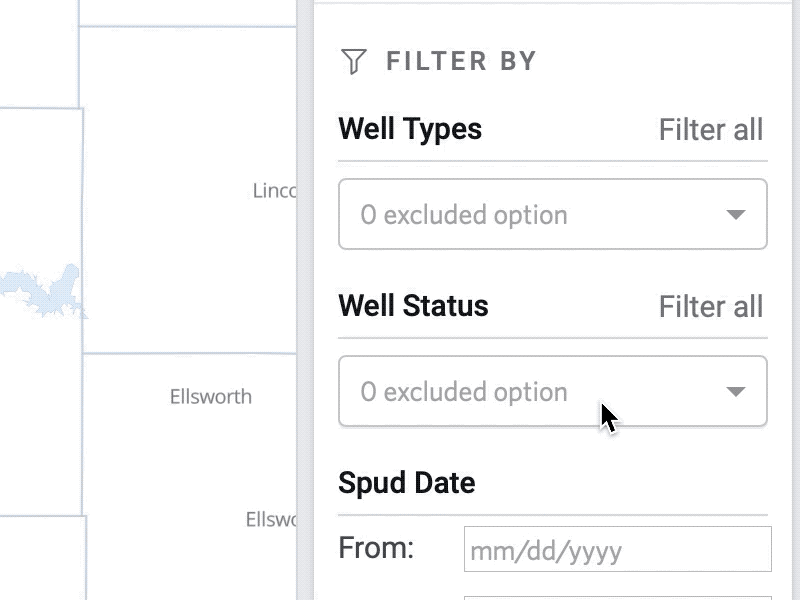 Quick filter actions button reactive select shortcut sketch