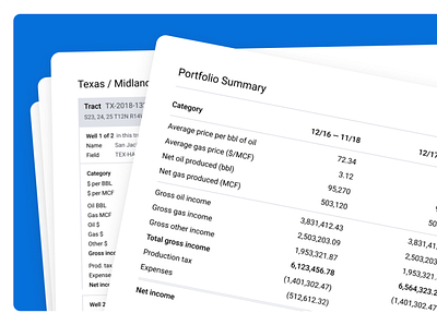 Portfolio summary report data dense export human readable pdf raw report summary