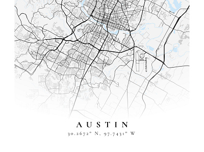 Austin figma mapbox maps poster