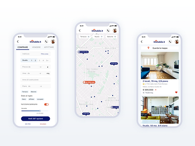 Mobile application for finding and buying real estate design information ui ux vector