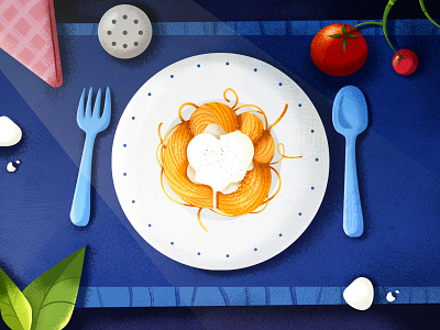 World Pasta Day design eat food illustration illustrator mechibarron paint pasta pastaday spaghetti