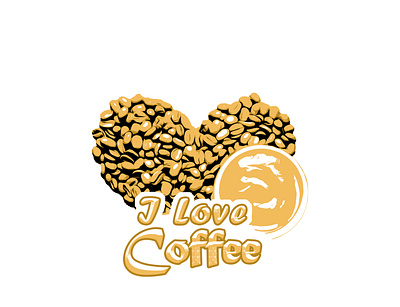 I Love Coffee coffee design creative design graphic design illustration logo merch design photoshop print on demand sticker t shirt