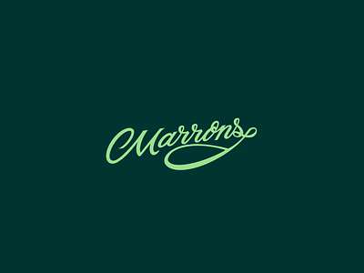 Marrons branding calligraphy lettering logo logotype m procreate script