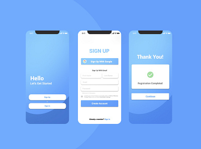 Sign Up Page - Daily UI #001 daily ui graphic design materialdesign ui ui design uidesign uidesigner uiux uiuxdesign