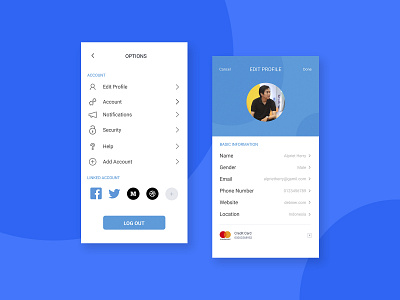 Setting - Daily UI #007 clean ui daily ui profile ui ui ux ui design ui designer uidesign uiux user interface user interface design