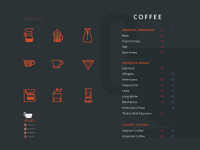 Coffee Menu Template with Coffee Icon